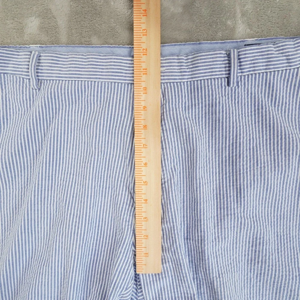 Polo Ralph Lauren Stretch Classic Fit Shorts Mens‎ 42 Blue White Seersucker Prep